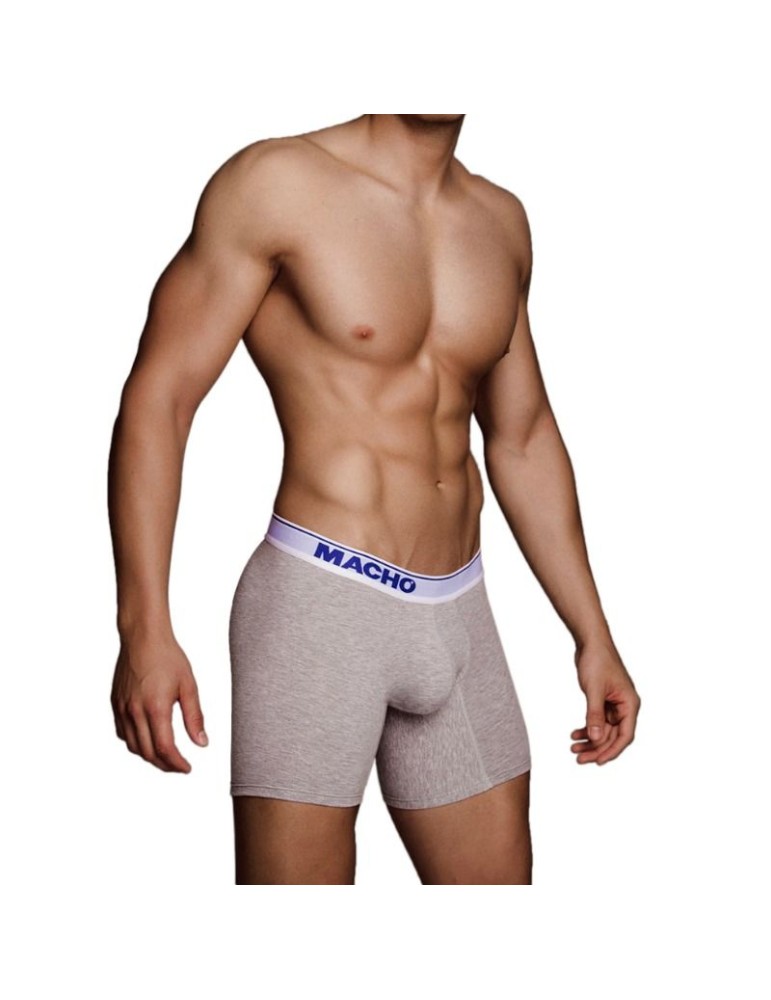 Macho - mc087 boxer long gris taille_3