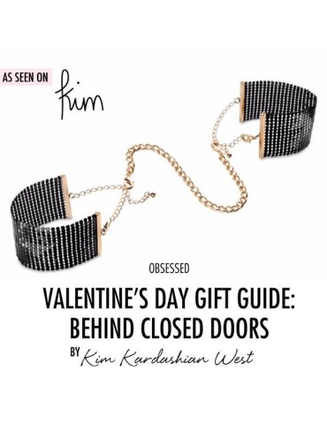 menottes en maille de métal noir métallisé desir._3