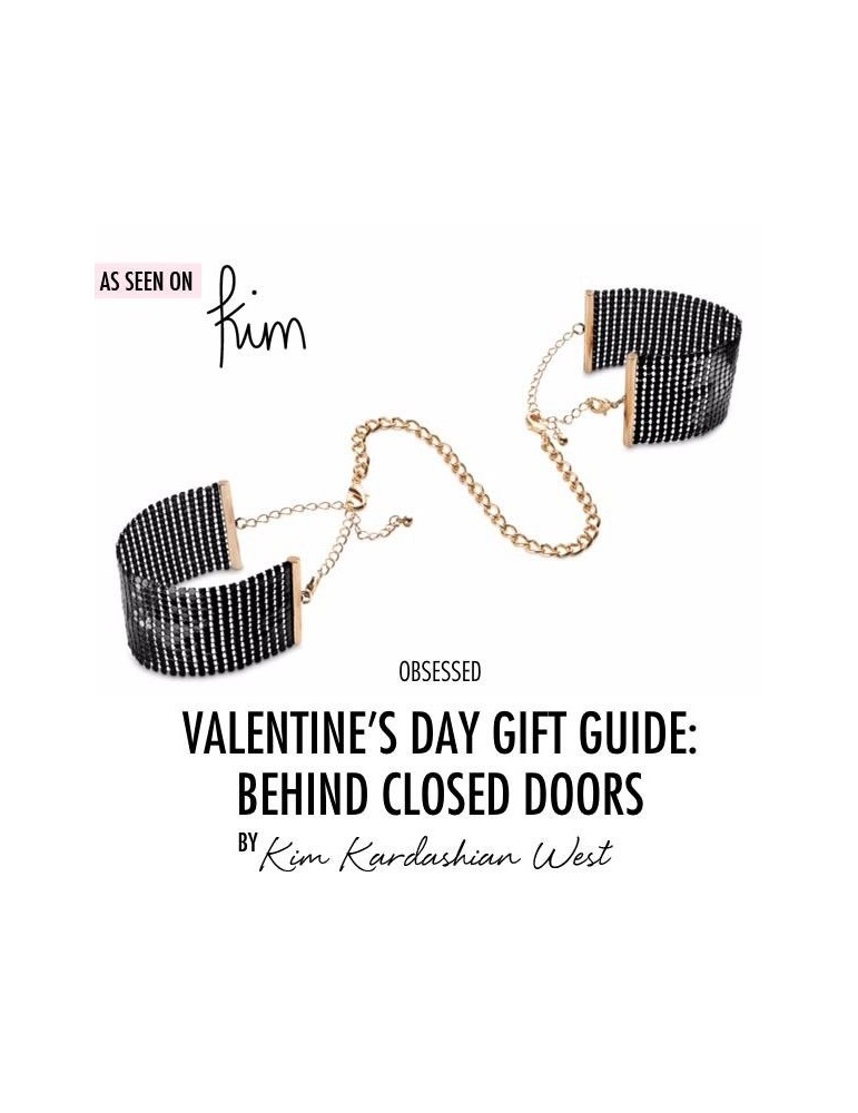 menottes en maille de métal noir métallisé desir._3