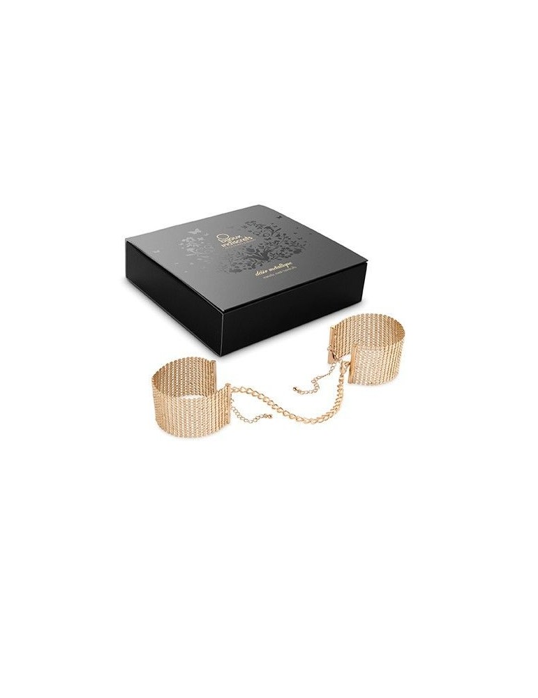 menottes en résille métallique dorée desir métallisé_4