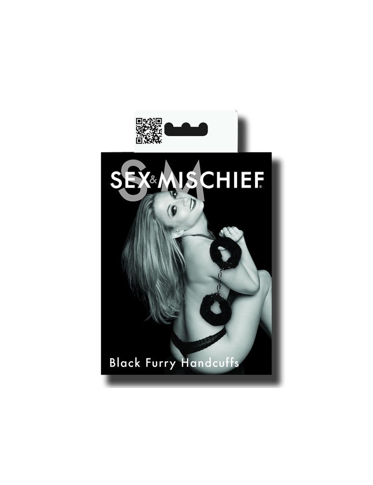 menottes en métal doublées noires sex & michief_2
