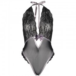 leg avenue teddy décolleté en v noir et gris taille unique_4