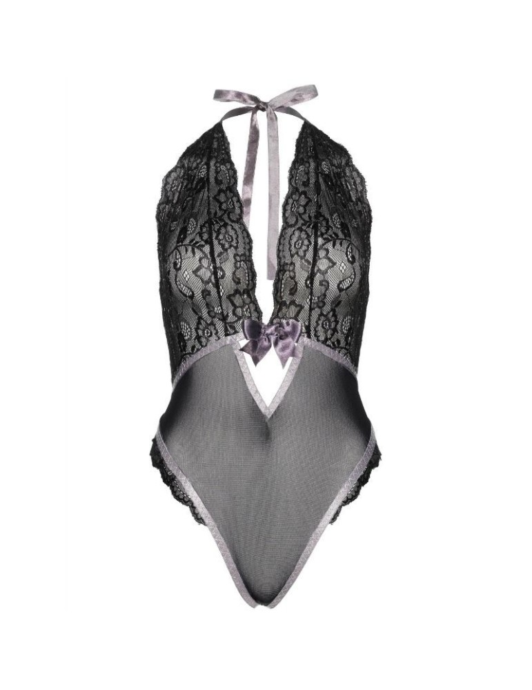 leg avenue teddy décolleté en v noir et gris taille unique_4