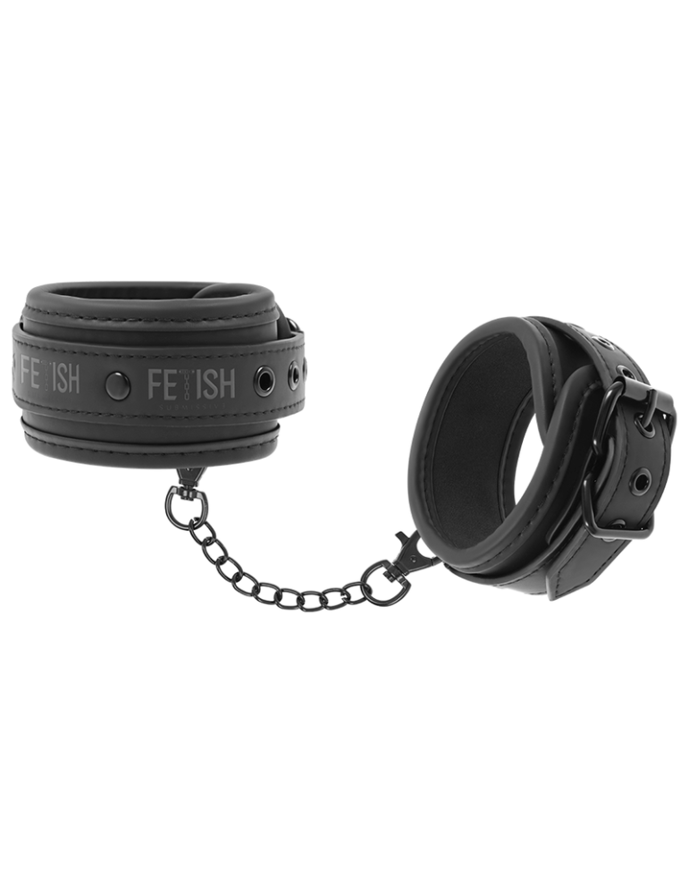 fétiche soumis menottes chevilles cuir vegan_2