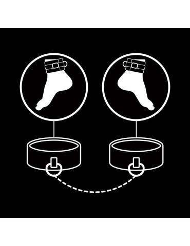 fétiche soumis menottes chevilles cuir vegan_9