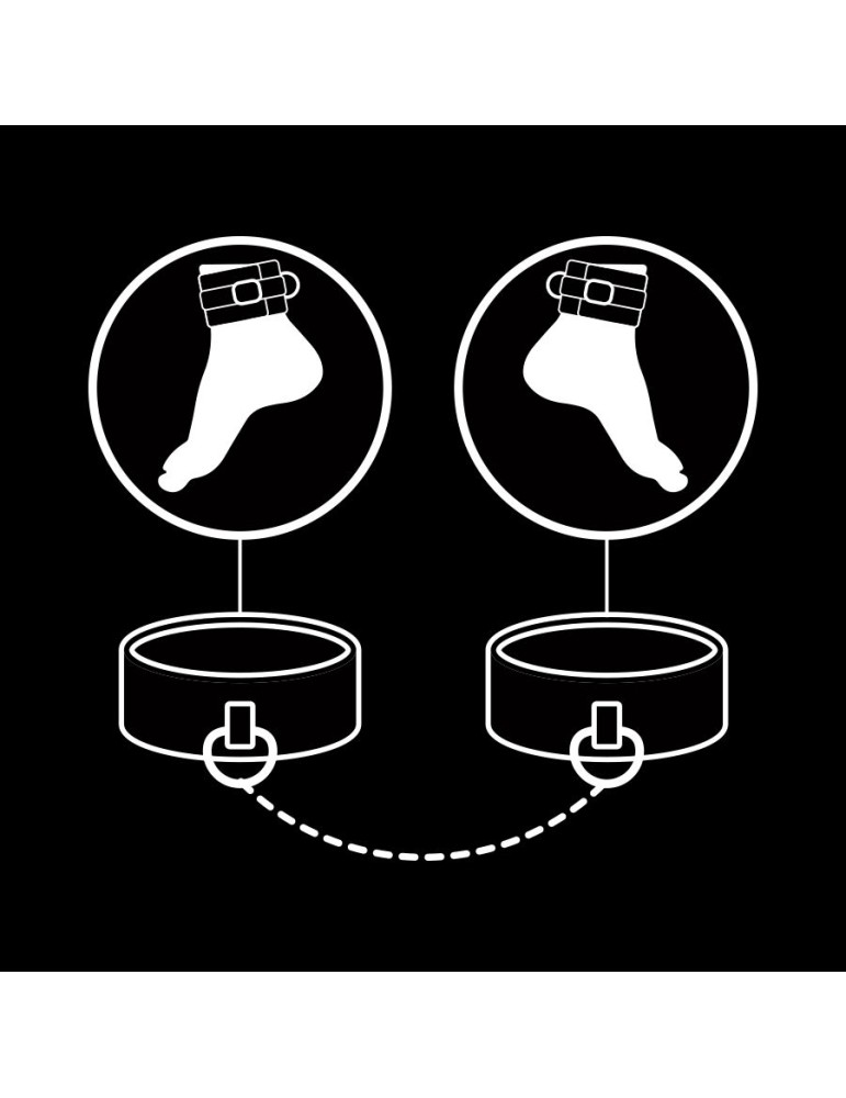 fétiche soumis menottes chevilles cuir vegan_9