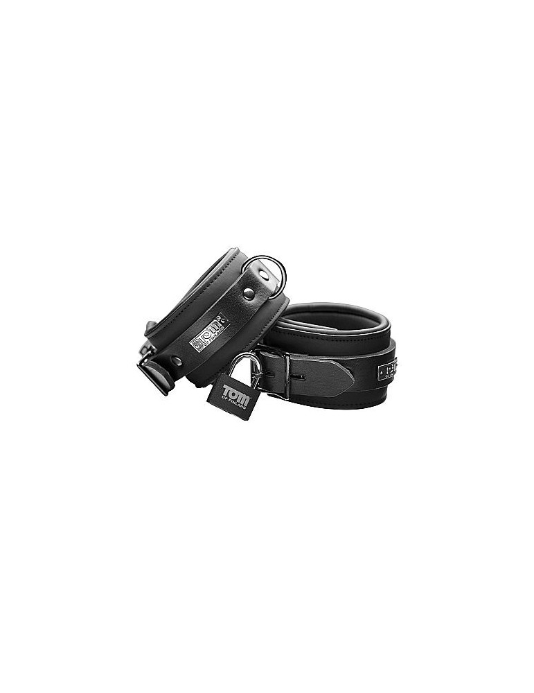 poignets de chevilles avec cadenas en néoprène tom of finland