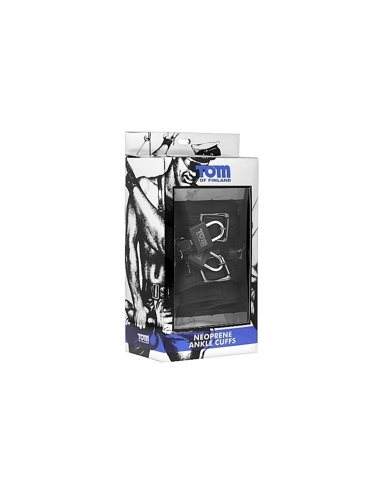 poignets de chevilles avec cadenas en néoprène tom of finland_2