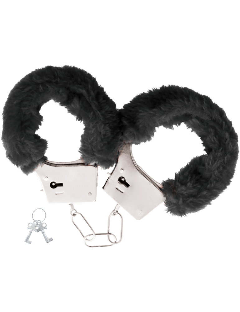 menottes en métal doublées noir obscurité