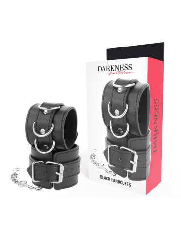 menottes en cuir réglables obscurité noir