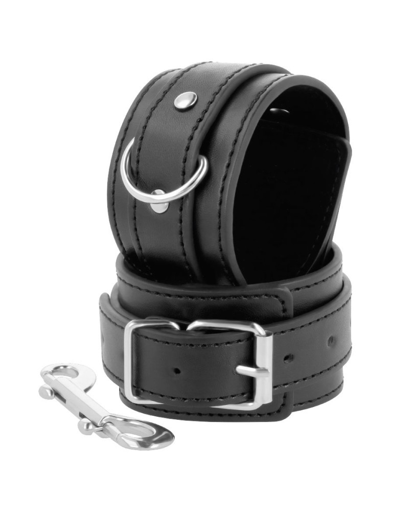 menottes réglables noir foncé avec double bande de renfort_2