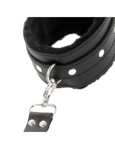 menottes pour les mains et les pieds en cuir noir noir_7