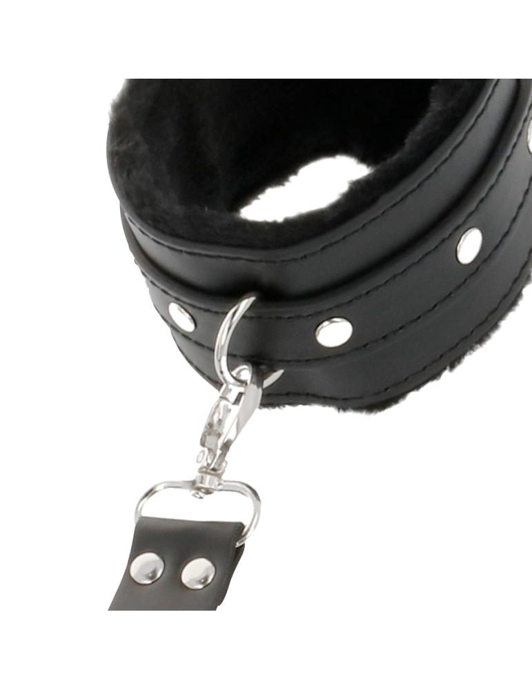 menottes pour les mains et les pieds en cuir noir noir_7