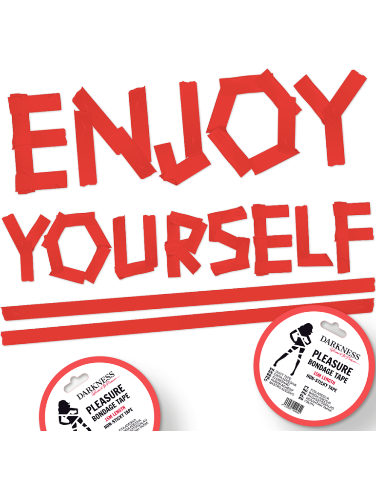 ruban de bondage rouge non collant obscurité 15m