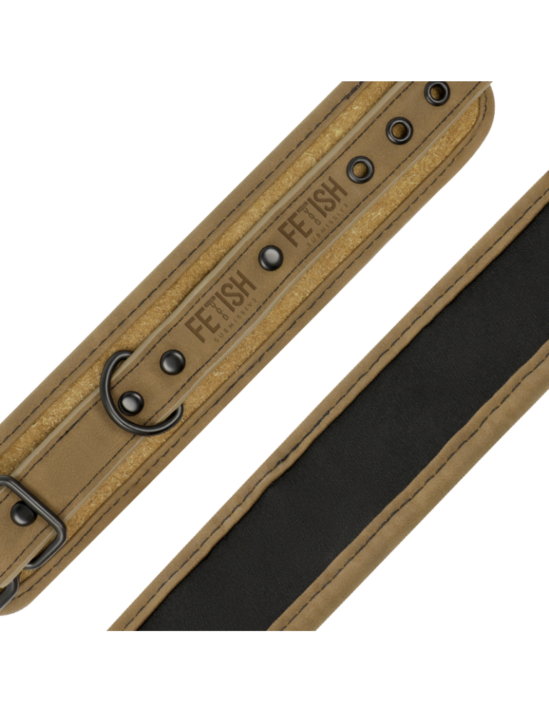 menottes d'origine soumise fétiche cuir vegan_6