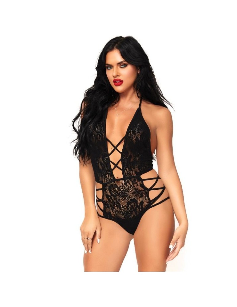 leg avenue teddy avec entrelacement et dos ouvert taille unique