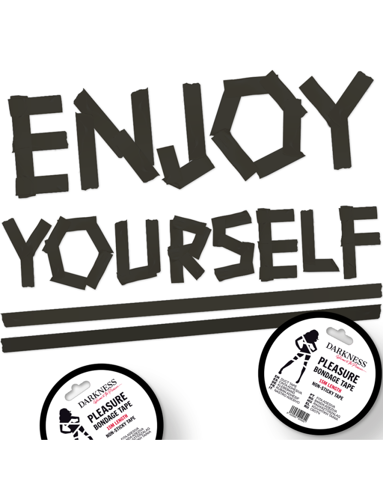 ruban de bondage noir non collant obscurité 15m_2