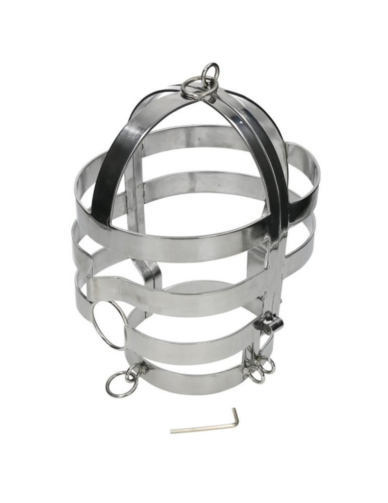 masque en métal dur avec collier en acier