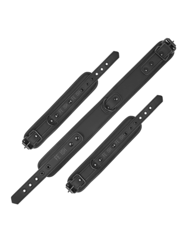 col soumis fétiche et menottes en cuir vegan_5