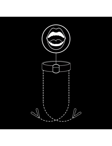 collier de soumission fétiche avec pinces à seins_7