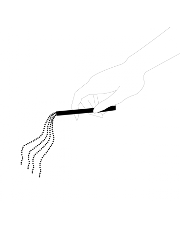 magnifique collier / fouet chaînes métalliques argentées_4