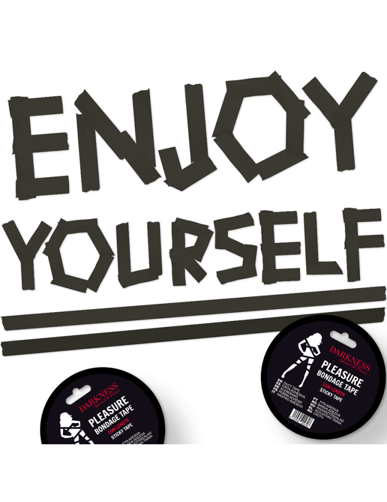 noir bondage ruban adhésif noir 15m