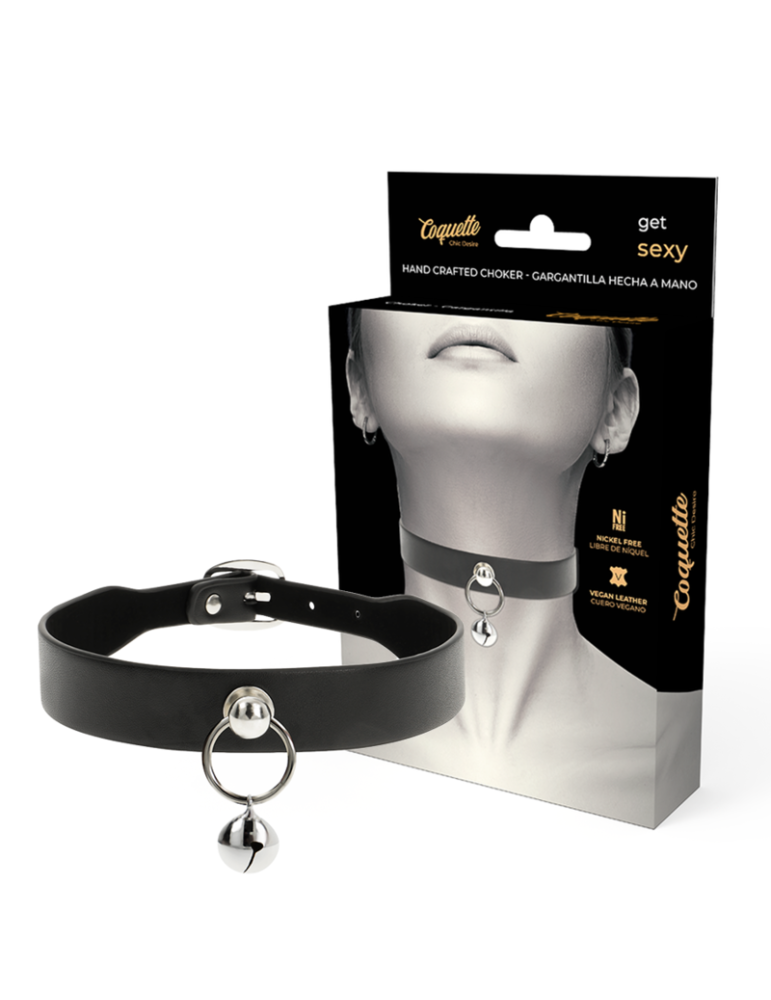 collier coquette accessoire en cuir vegan femme cloche