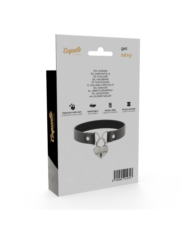 collier coquette accessoire en cuir vegan coeur avec clé_6