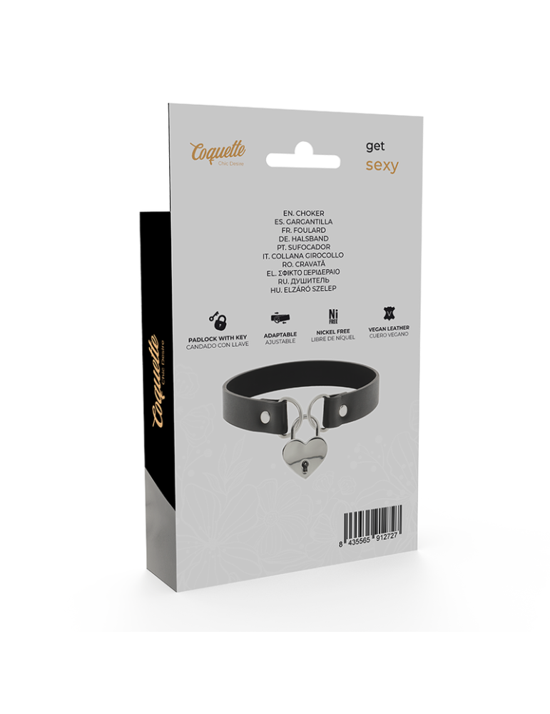 collier coquette accessoire en cuir vegan coeur avec clé_6