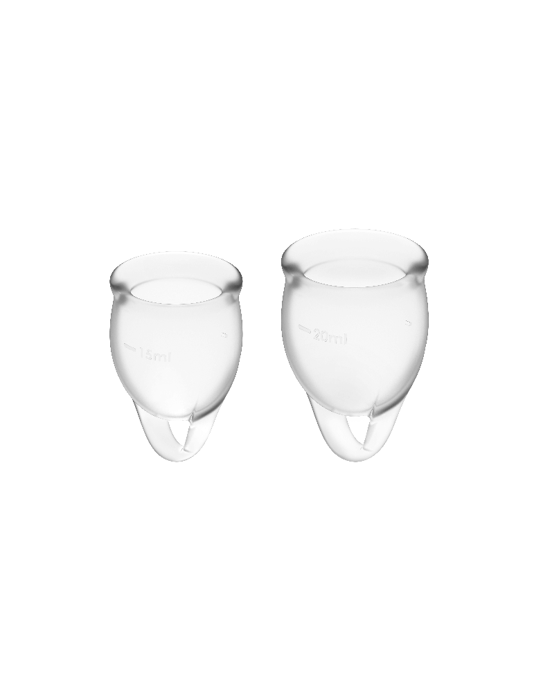 satisfyer feel confident clear kit coupe menstruelle 15 + 20 ml