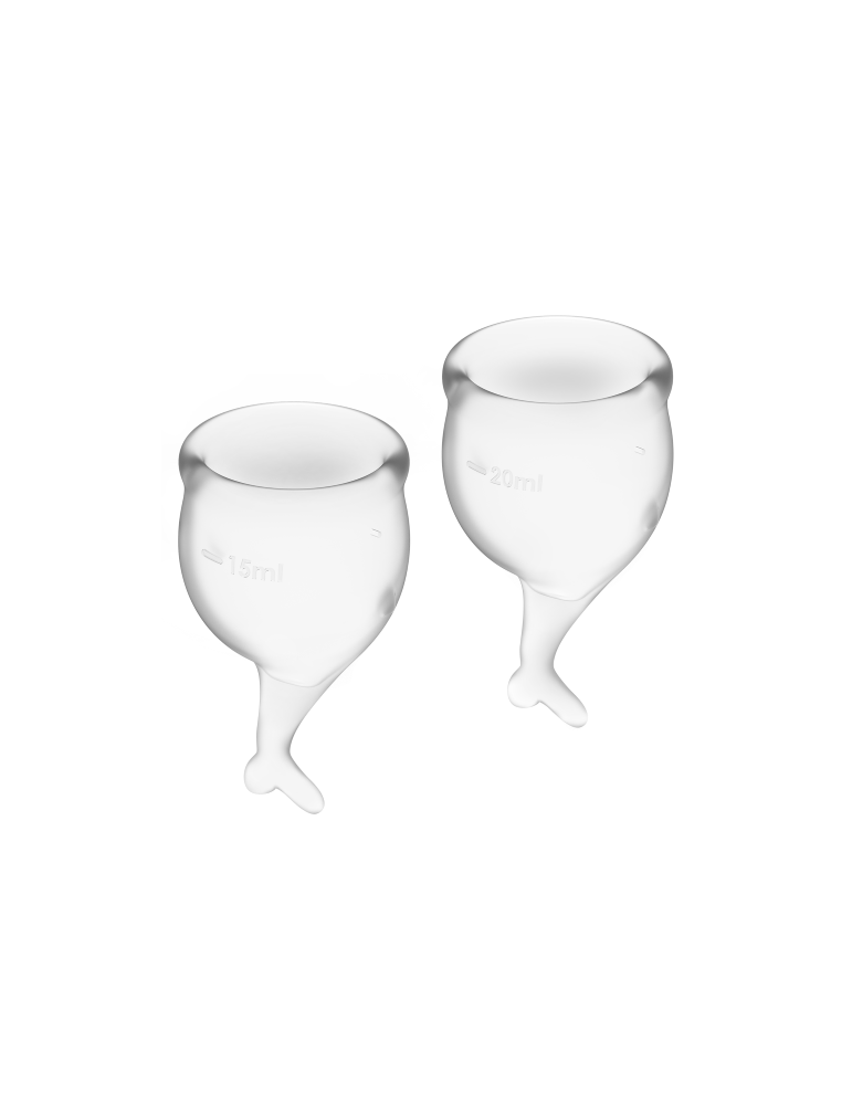 satisfyer feel secure kit coupe menstruelle transparente 15 + 20 ml
