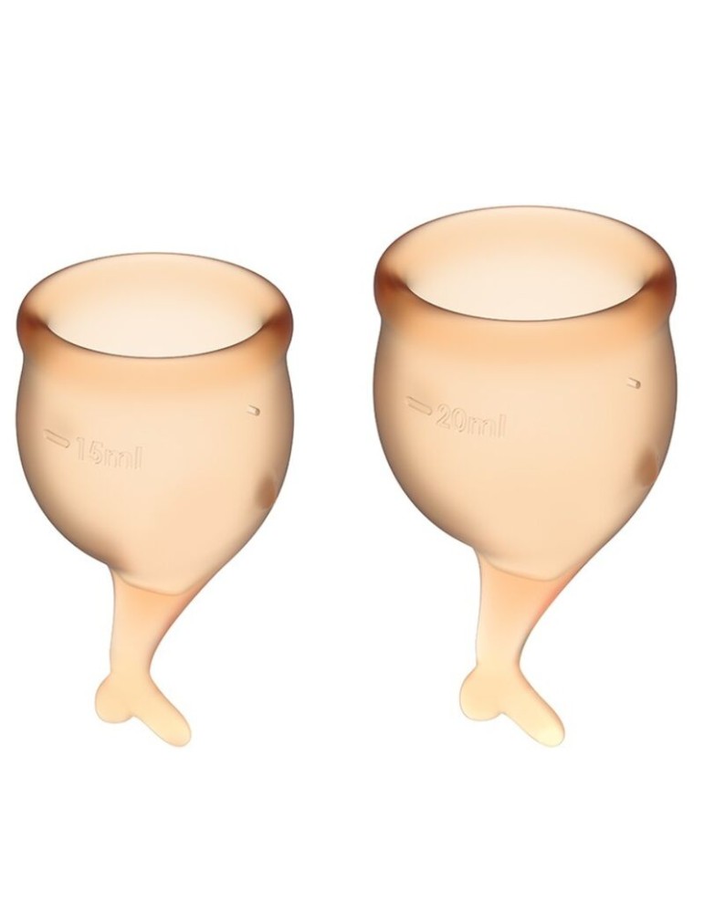 satisfyer feel secure kit coupe menstruelle orange 15 + 20 ml