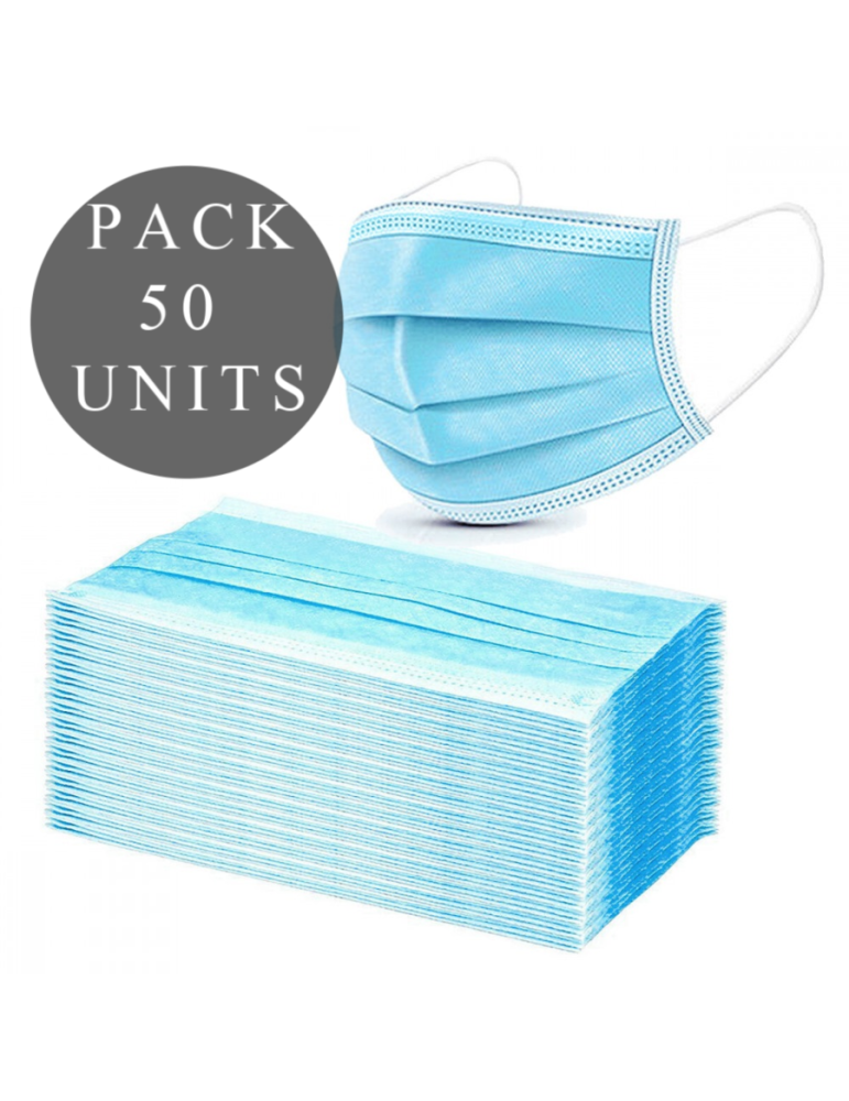 masques hygiéniques 3 couches covid -19-50 unités