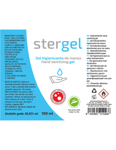 désinfectant hydroalcoolique stergel covid-19 100ml_3