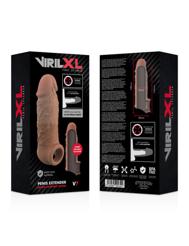 extension de pénis en silicone virilxl v7 marron_8