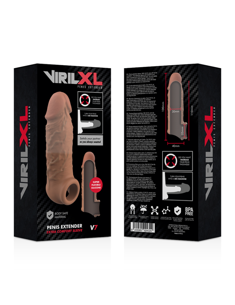 extension de pénis en silicone virilxl v7 marron_8