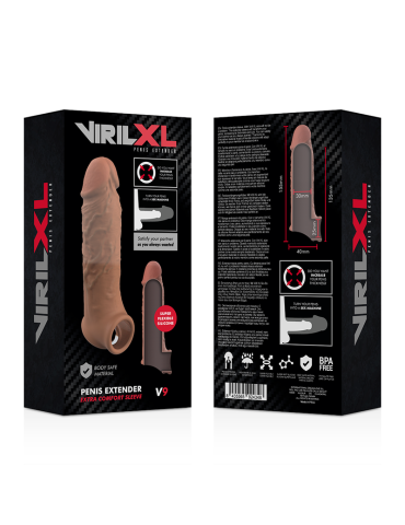 extension de pénis virilxl silicone v9 marron_8