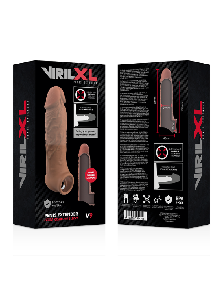 extension de pénis virilxl silicone v9 marron_8