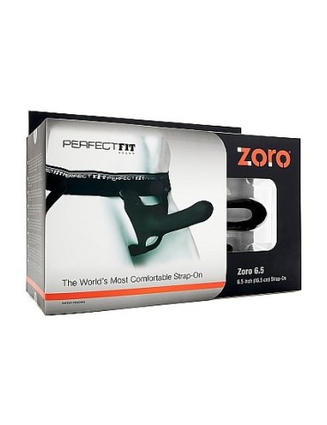 pénis en silicone zoro ajustement parfait 16,5 cm avec harnais noir_3