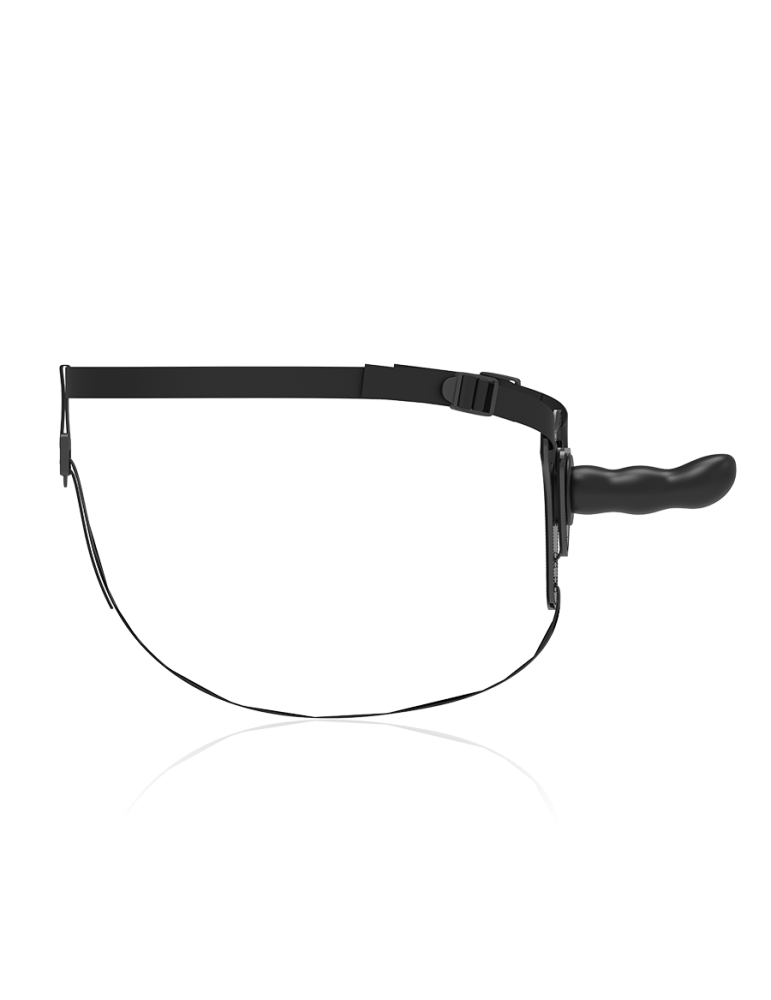 harnais en silicone noir soumis fétiche point g 16cm_3