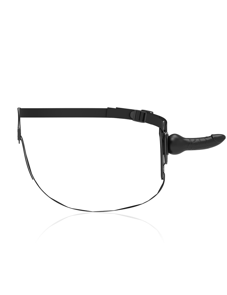 harnais en silicone noir soumis fétiche réaliste 16cm_3