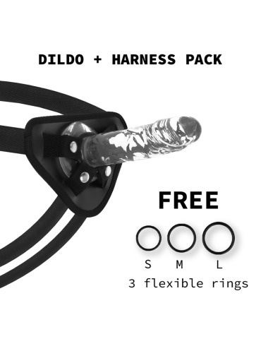 harnais xray + gode transparent 18cm x 4cm