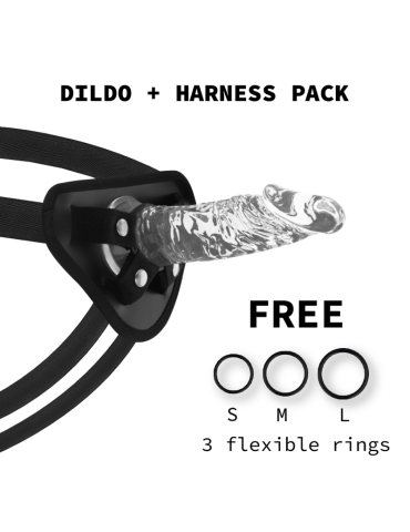 harnais xray + gode transparent 16,5 cm x 4 cm