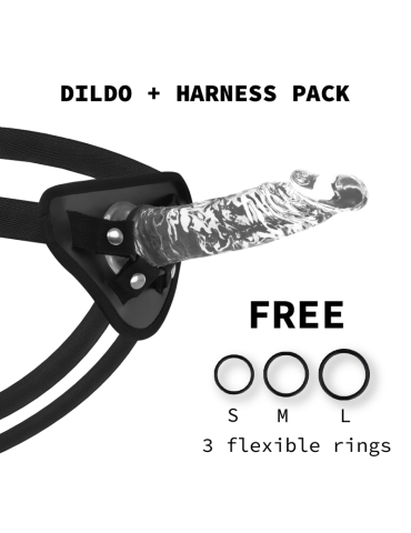 harnais xray + gode transparent 19 cm x 4 cm