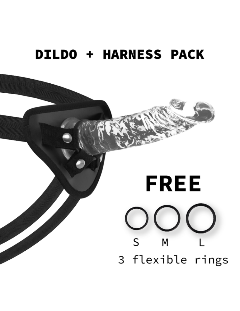 harnais xray + gode transparent 19 cm x 4 cm