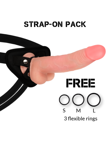 harnais rockarmy + gode réaliste léopard double densité 23 cm