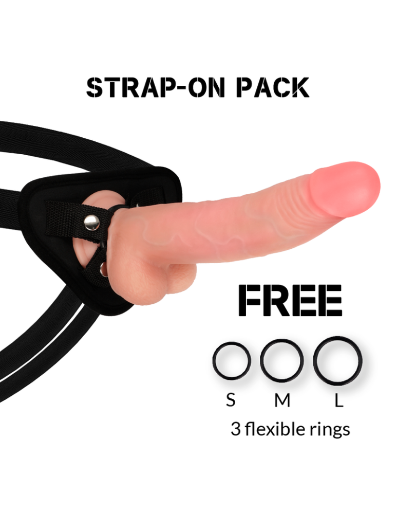 harnais rockarmy + gode réaliste léopard double densité 23 cm