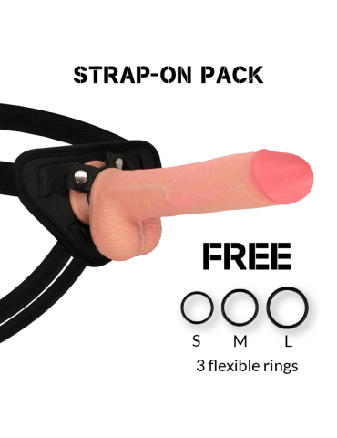 harnais rockarmy + gode silicone liquide premium kingcobra 24cm