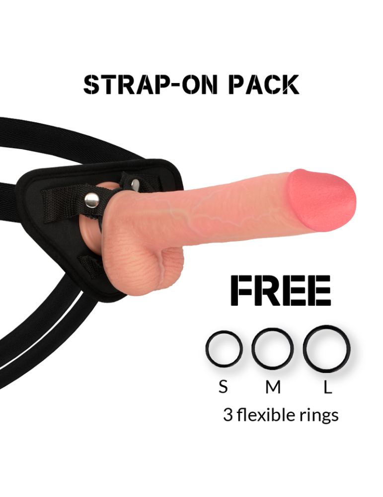 harnais rockarmy + gode silicone liquide premium kingcobra 24cm