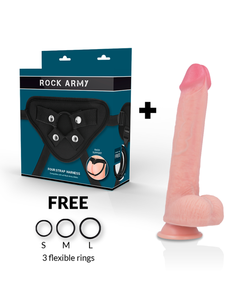 harnais rockarmy + gode silicone liquide premium kingcobra 24cm_2
